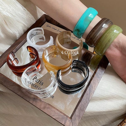 ✨HC87: Elastic Resin Bangles/Bracelet - Light Brown💗