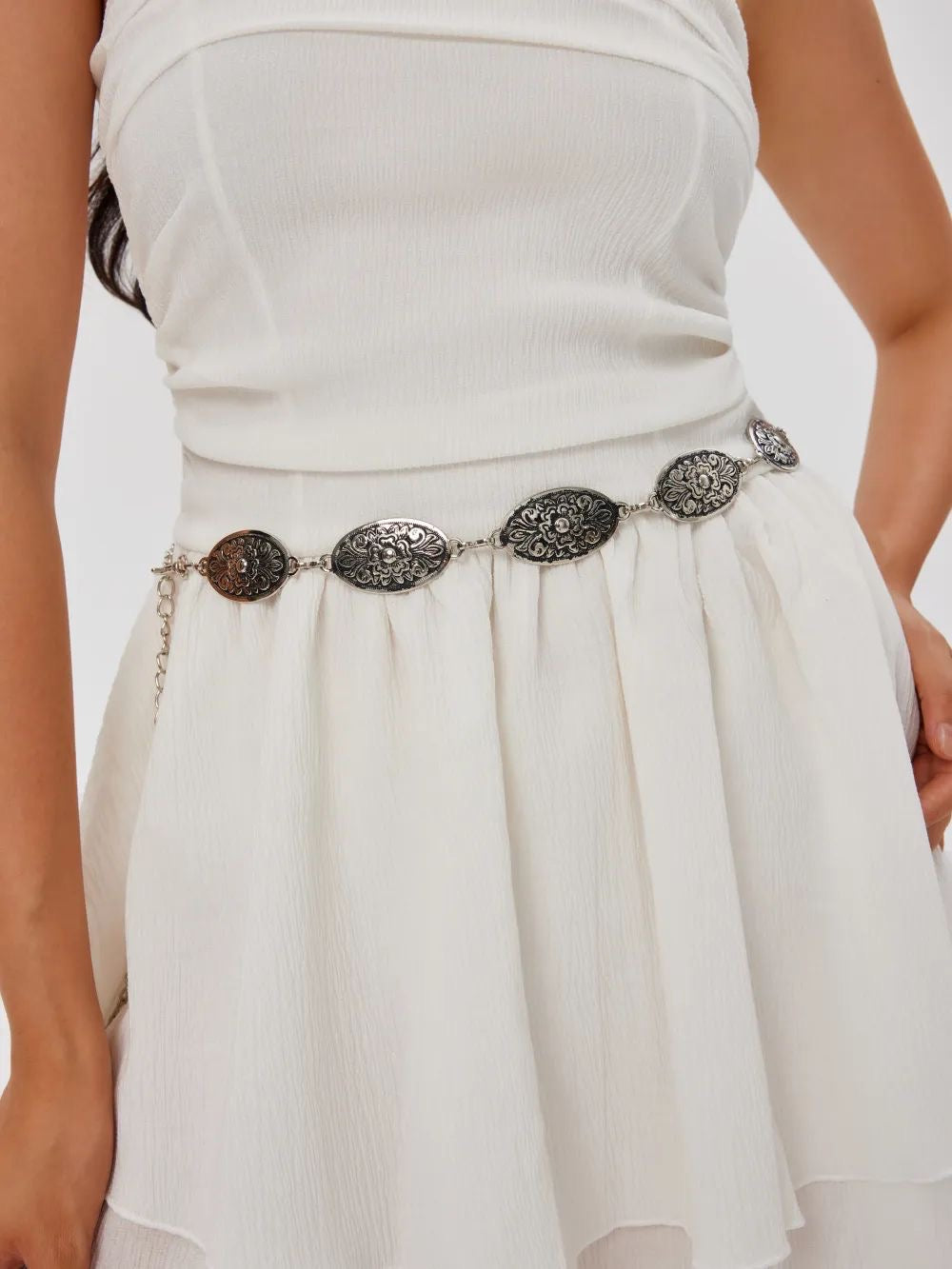 ✨WC25: Pinteresty Waist Chains: Peony Oval (Silver)💫