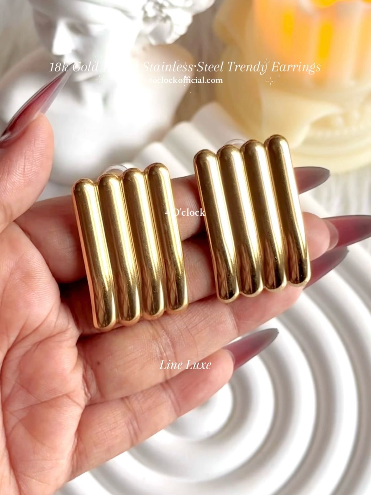 ✨Stainless Steel Earrings:Line Luxe✨
