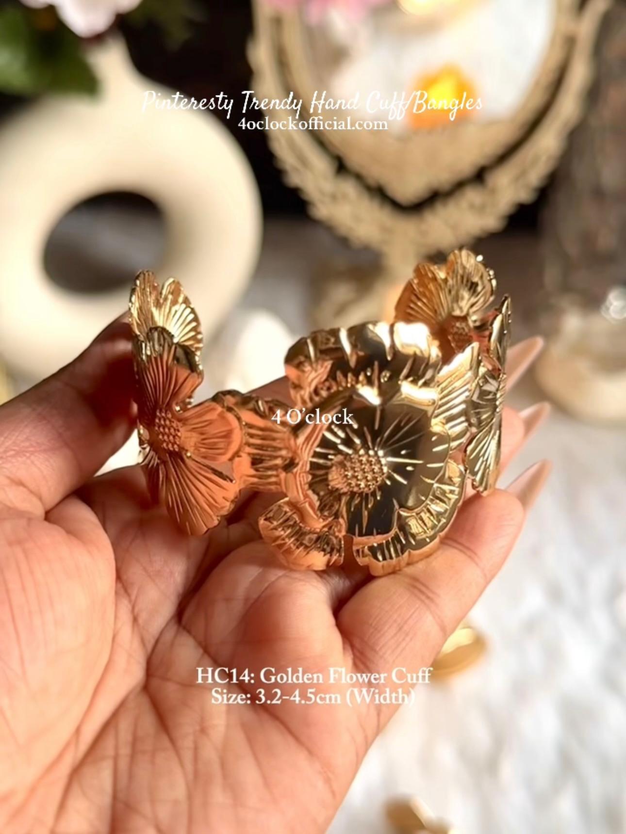 ✨HC14: Handcuff for Stack: Gold Flower Bracelet✨