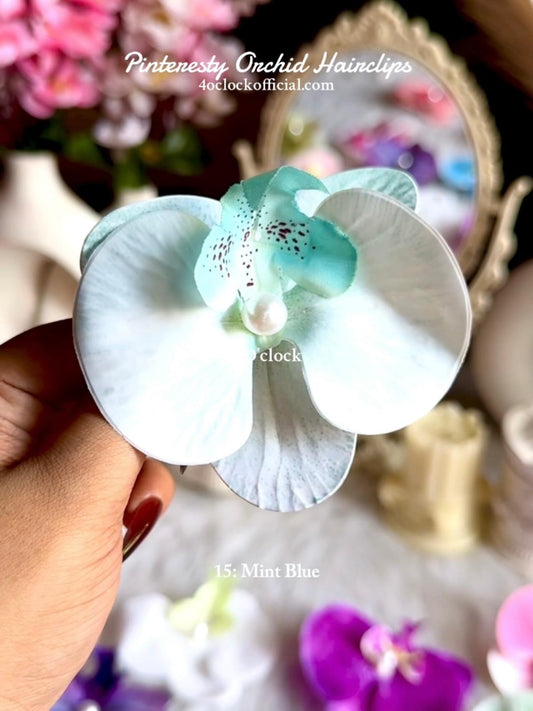 🌸 15:Orchid Hairclip:Mint Blue✨