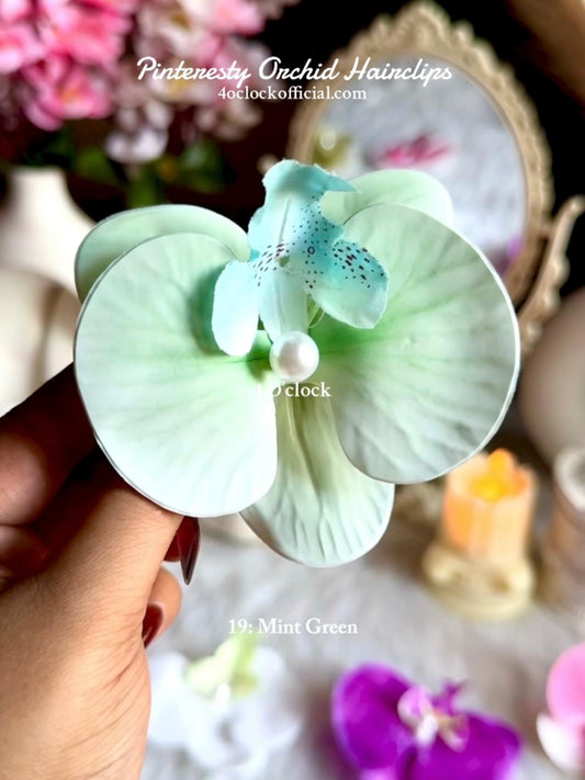 🌸 19:Orchid Hairclip:Mint Green✨
