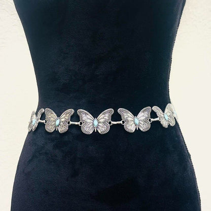 ✨WC04: Pinteresty Waist Chains: Vintage Butterfly Silver💫
