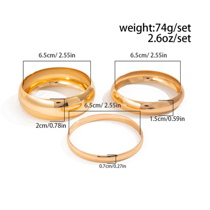 ✨HC59: Bangles Sets for Stack: 3 Bangles Sets (Golden)✨