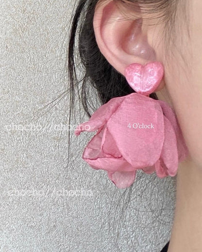 🫰🏻KE28: Korean Earrings: Pink Tassle 🎀✨