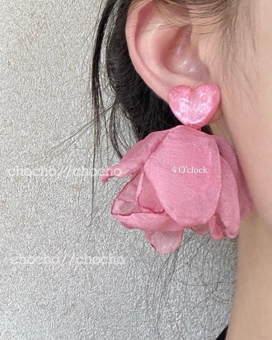 🫰🏻KE28: Korean Earrings: Pink Tassle 🎀✨