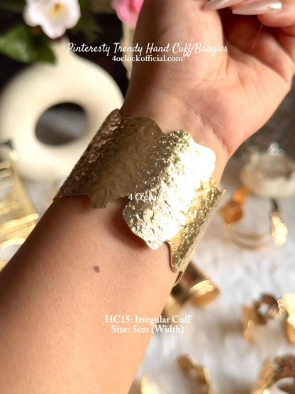 ✨HC15: Handcuff for Stack: Gold Irregular Bracelet ✨