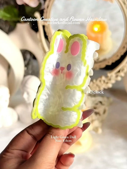 ✨Cartoon Creative Hairclaw - Light Green Doll💗