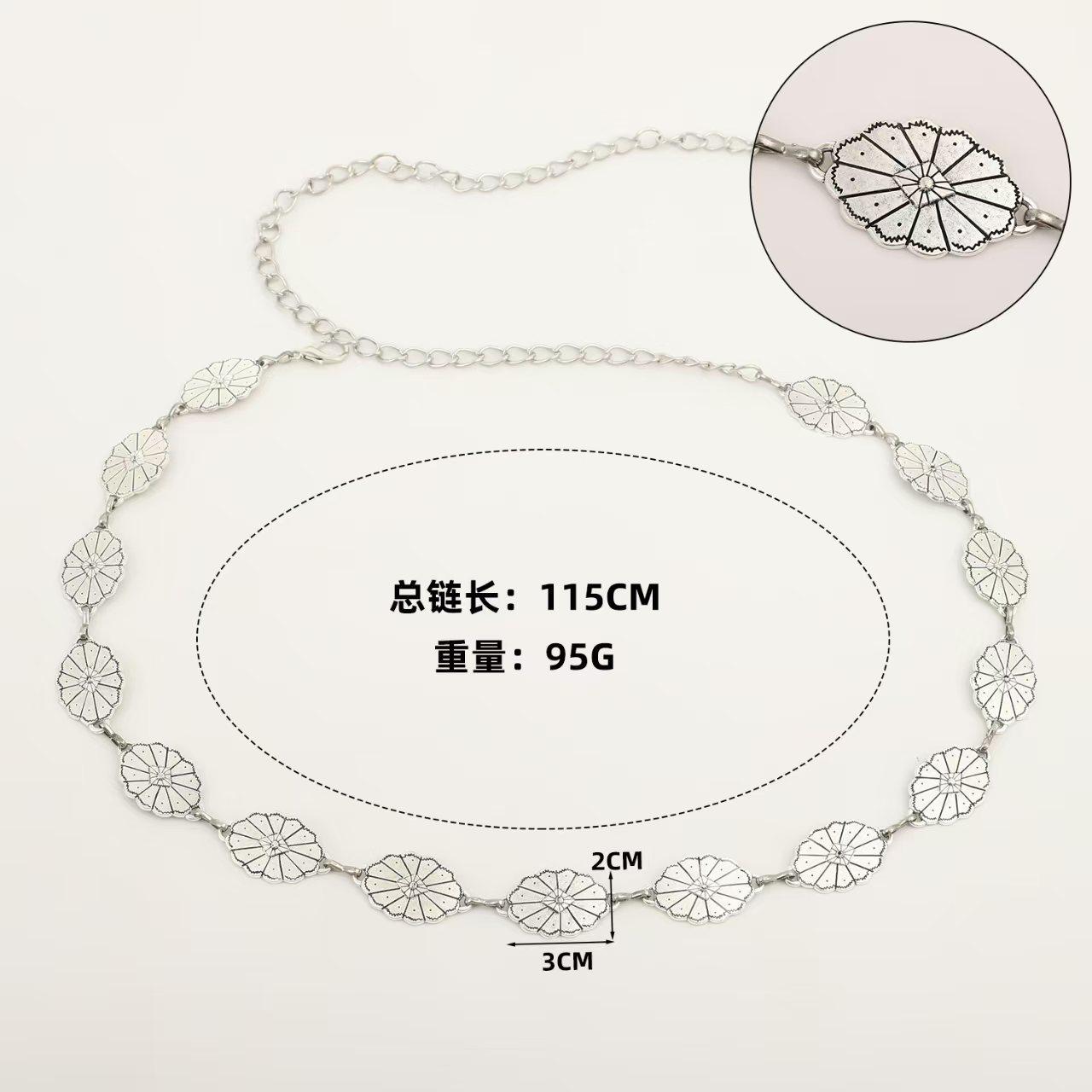 ✨WC24: Pinteresty Waist Chains: Oval Leaf (Silver)💫