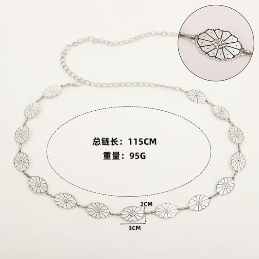 ✨WC24: Pinteresty Waist Chains: Oval Leaf (Silver)💫