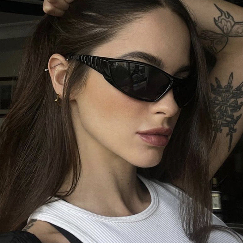 S01: Pinteresty Y2k Sports Sunglasses - Black (with box) Unisex