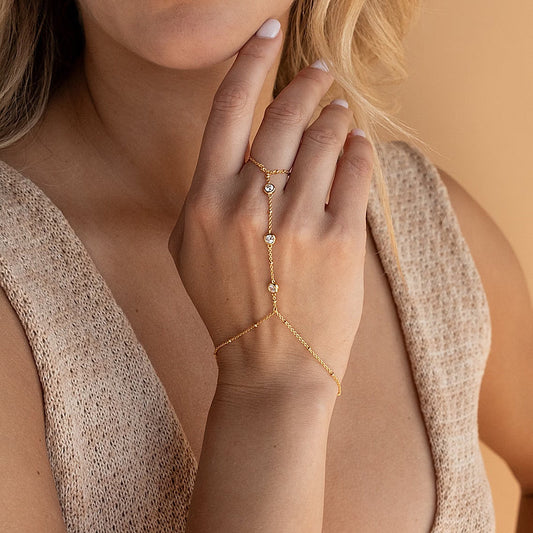 ✨RB01: Ringchain Bracelet: White Stone Cold✨
