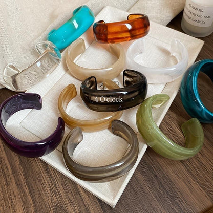 ✨HC83: Elastic Resin Bangles/Bracelet - Transparent💗
