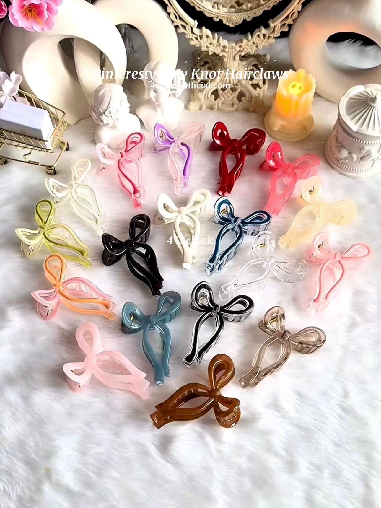 🎀 7.Pinterest’s Bow Knot Hairclaw: Green Theory✨