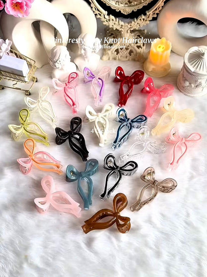🎀 7.Pinterest’s Bow Knot Hairclaw: Green Theory✨
