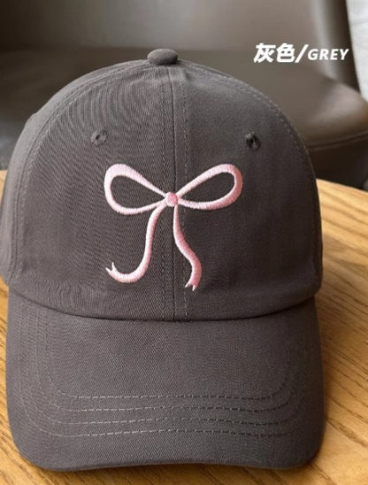 🧢🎀Pookie Bow Cap: Grey🎀🧢