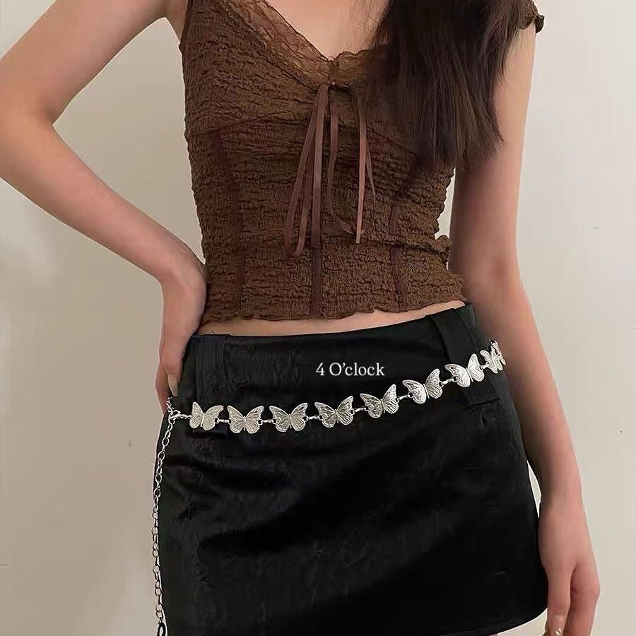 ✨Pinteresty Waist Chains: Small Silver Butterfly💫