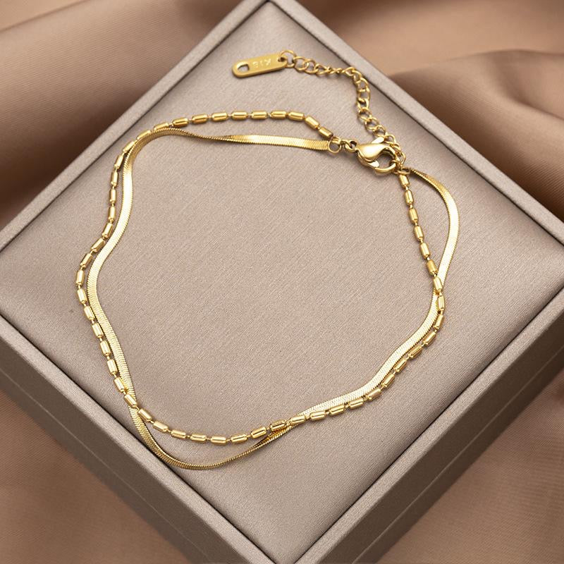 ⚜️B55: 18k Gold Plated Stainless Steel Minimalist Bracelet✨