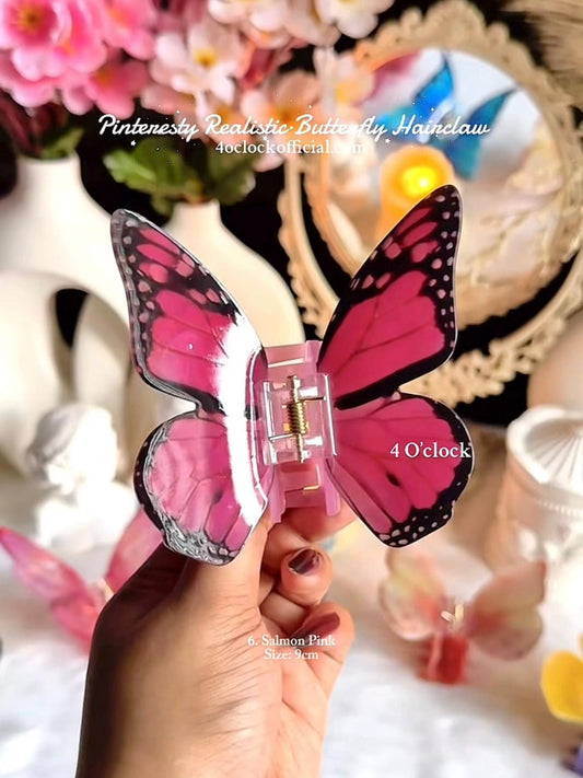🦋🌿6. Realistic Butterfly Hair Claw – Mustard Yellow🌸🍃