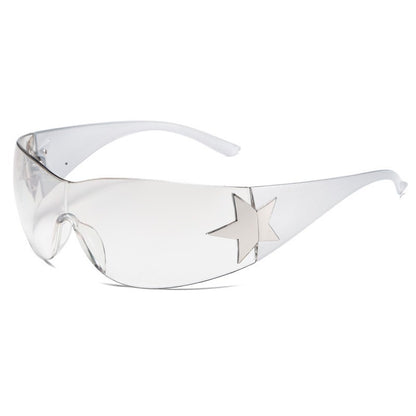 S32: Pinteresty Y2K Star sunglasses : Transparent (with box) Unisex