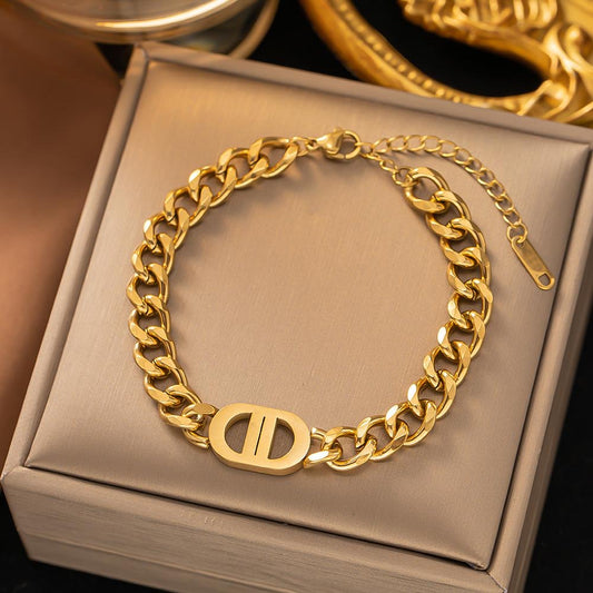 ⚜️B73: 18k Gold Plated Stainless Steel Minimalist Bracelet✨