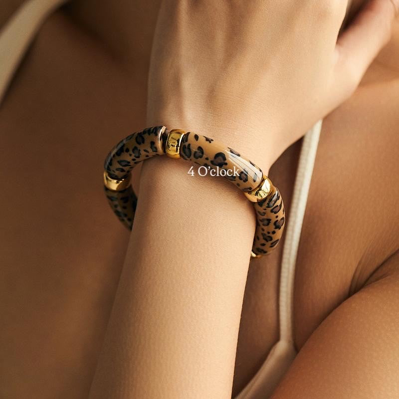 ✨HC71: Elastic Resin Bangles/Bracelet - Leopard💗