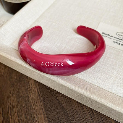 ✨HC99: Elastic Resin Bangles/Bracelet - Rose Red💗