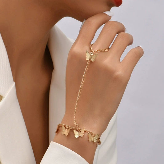 ✨RB06: Ringchain Bracelet:Butterfly Wrist✨ (NEW)