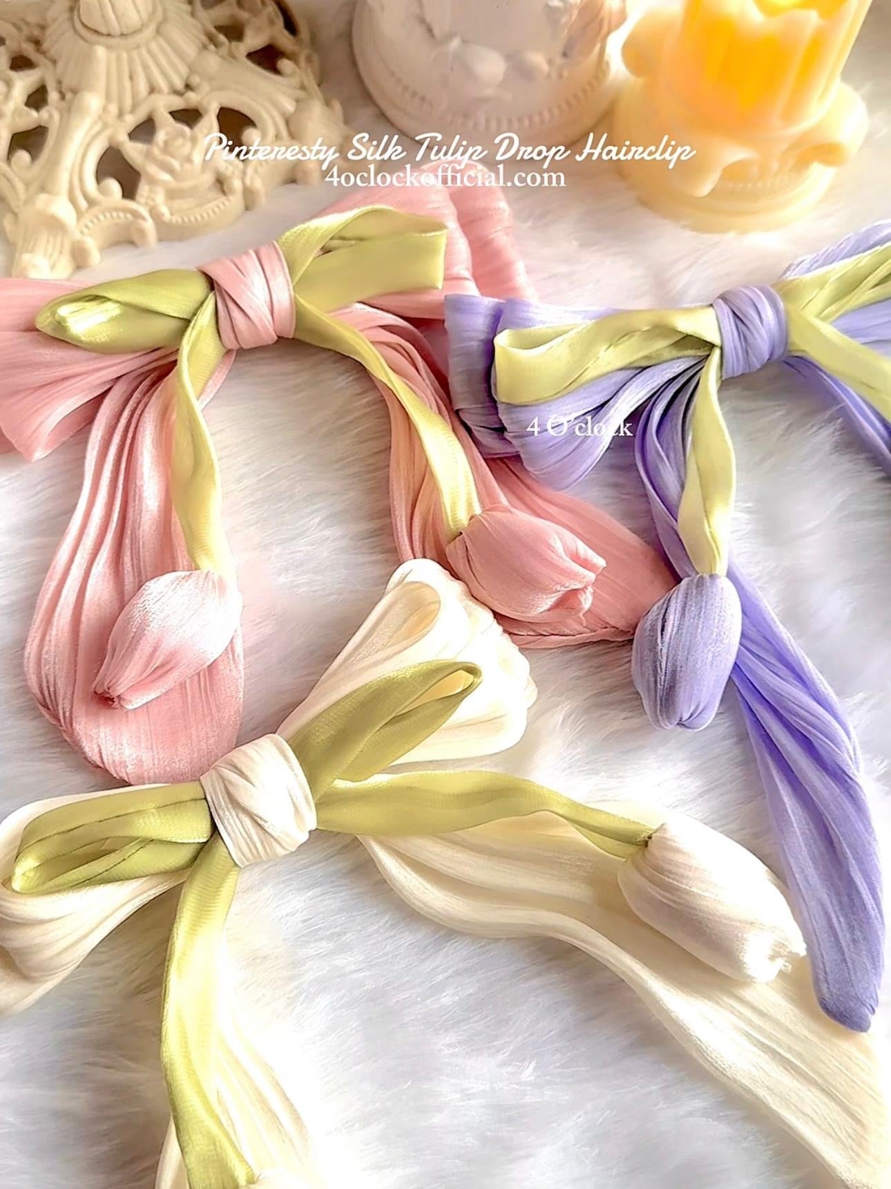 🌷💫Pinteresty Silk Tulip Drop Hairclip - Purple💫🌷
