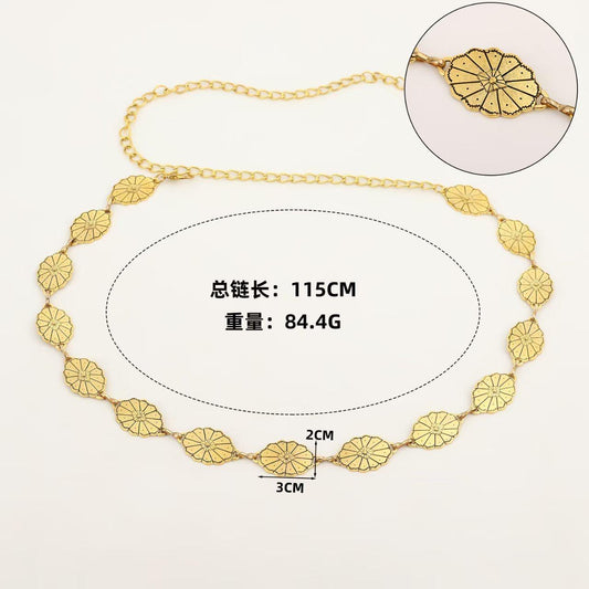 ✨WC23: Pinteresty Waist Chains: Oval Leaf (Gold)💫