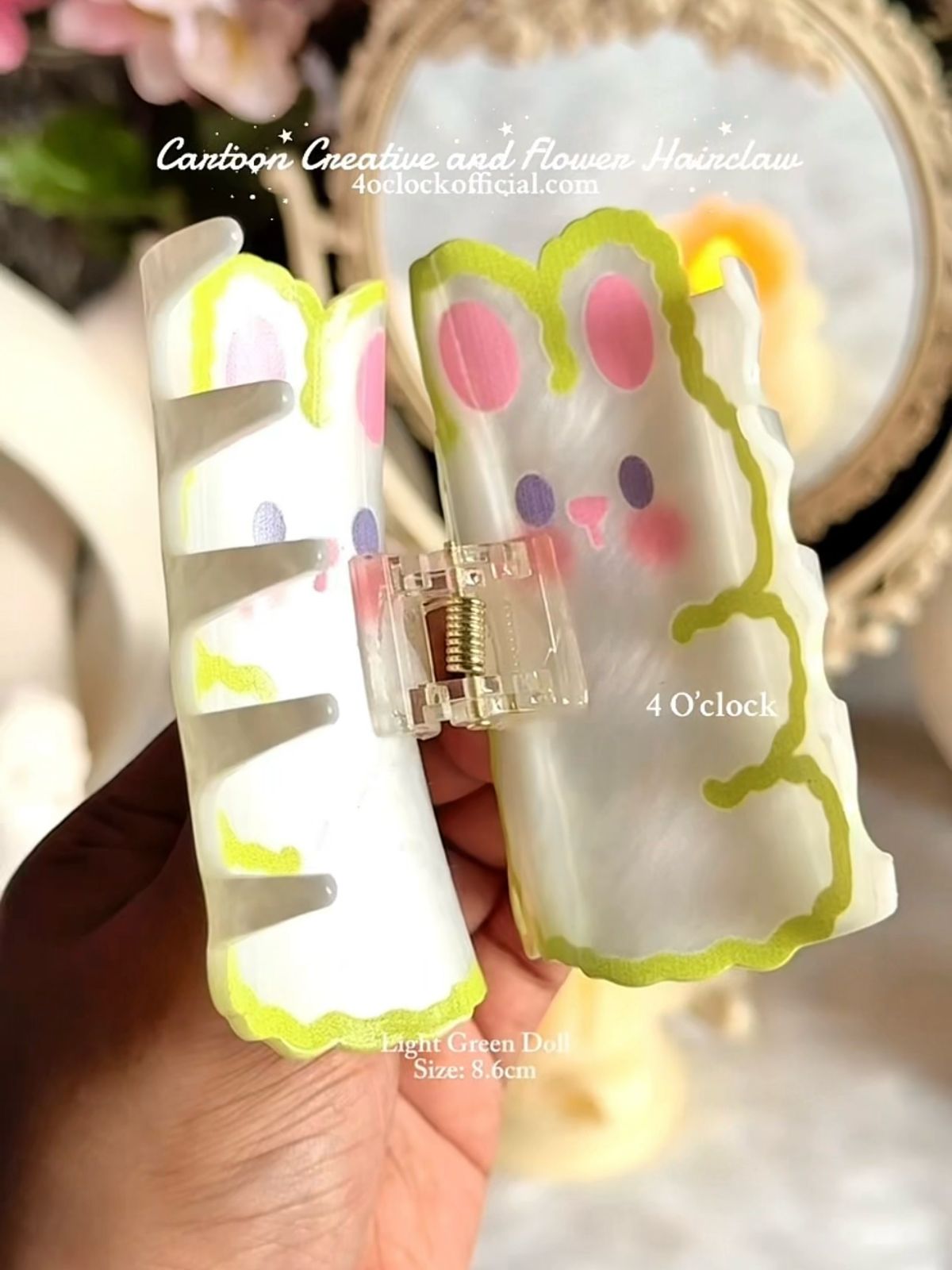✨Cartoon Creative Hairclaw - Light Green Doll💗