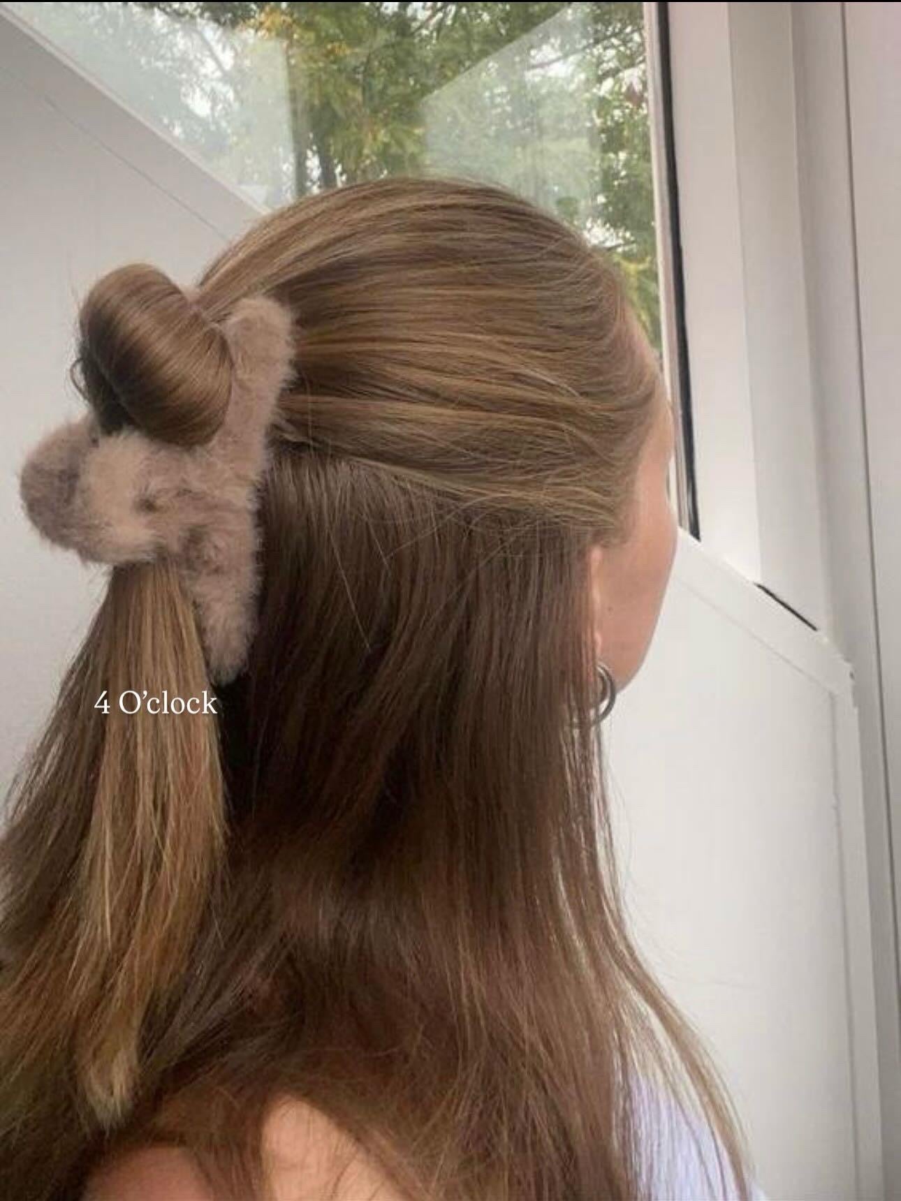 🧸Pinteresty Plushy Hairclaw: Khaki 🎀✨