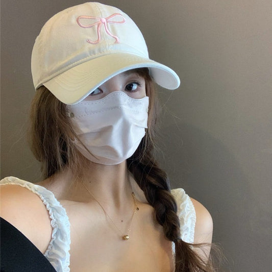 🧢🎀Pookie Bow Cap: Off White🎀🧢