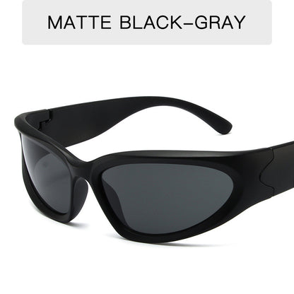 S04: Pinteresty Y2k Sports Sunglasses - Black (with box) Unisex