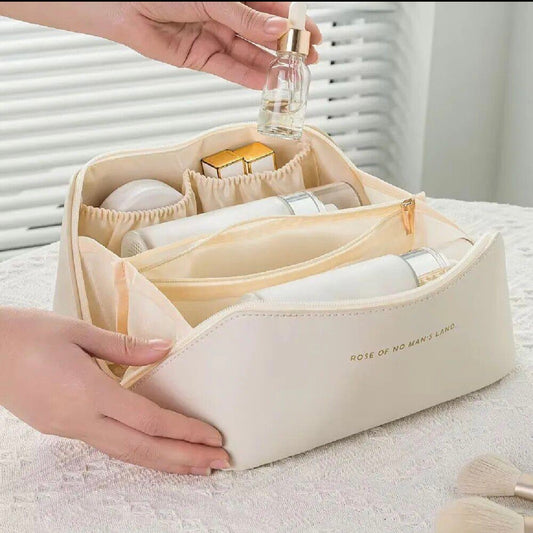 Makeup Bag: White