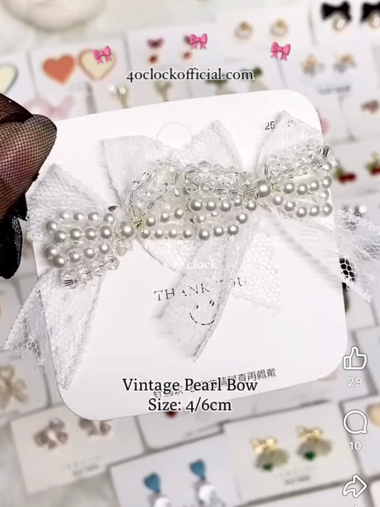 🫰🏻Korean Earrings: White Vintage Pearl🫧