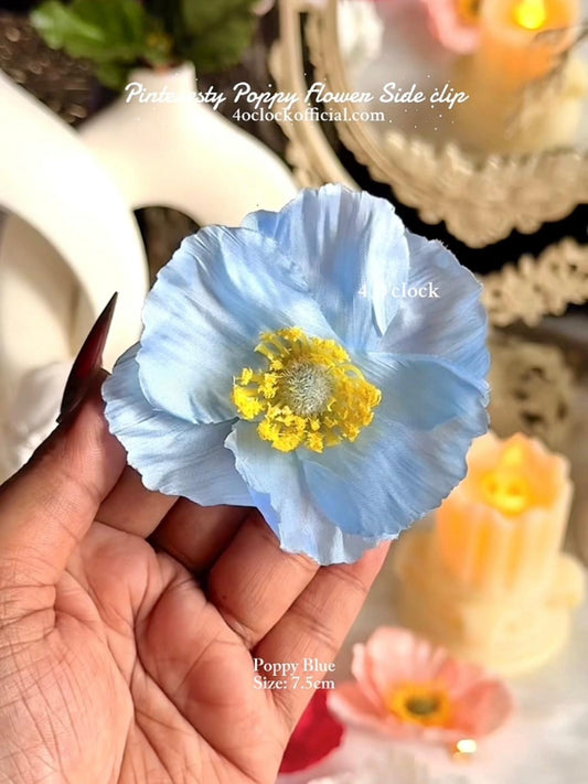 🌺Poppy Side Clip: Poppy Blue✨
