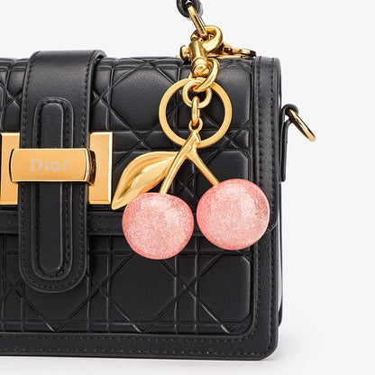 ✨🍒Pink Glitter Cherry Bag Charm/Keychain🍒✨