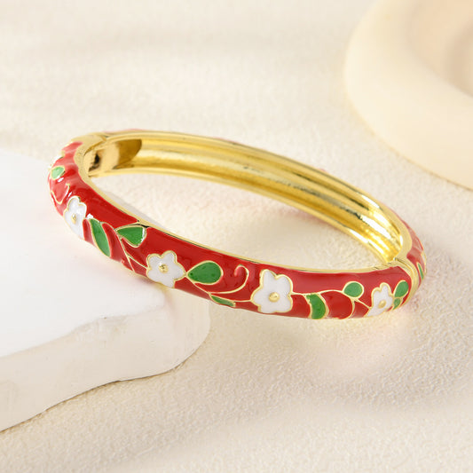 VC153: Vintage Victorian Enamel Bangles : Amour