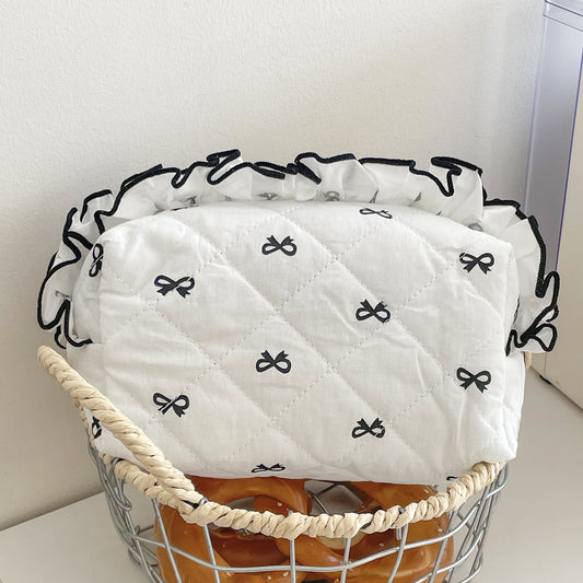 🎀10. Pinteresty Makeup Bag: Black Bow🫧