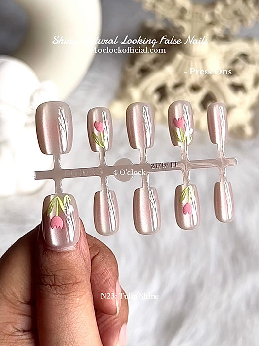 💅N23: Press On Nails: Tulip Shine.✨ Size XS