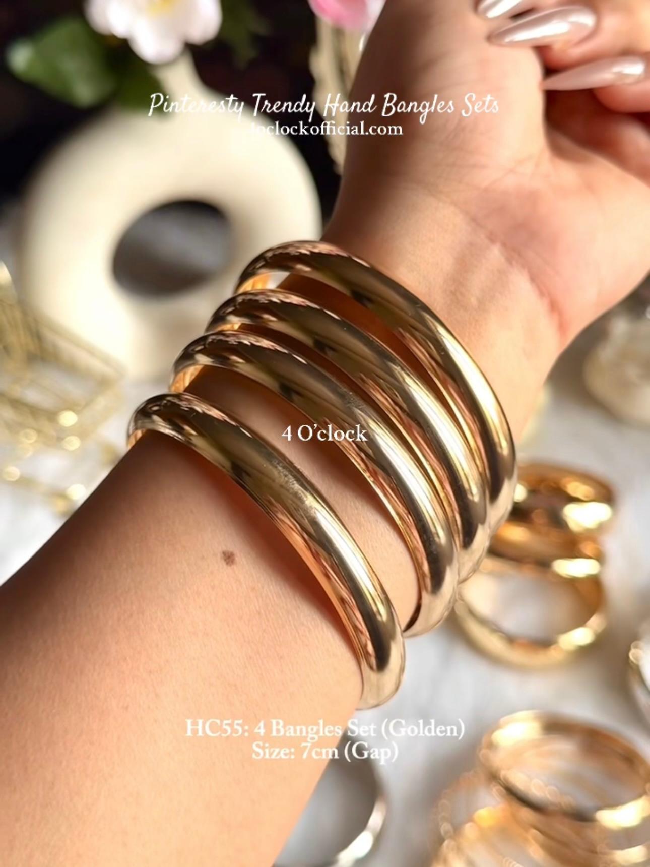 ✨HC55: Bangles Sets for Stack: 4 Bangles Sets (Golden)✨