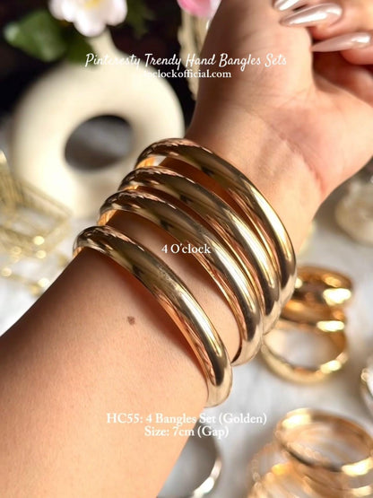 ✨HC55: Bangles Sets for Stack: 4 Bangles Sets (Golden)✨