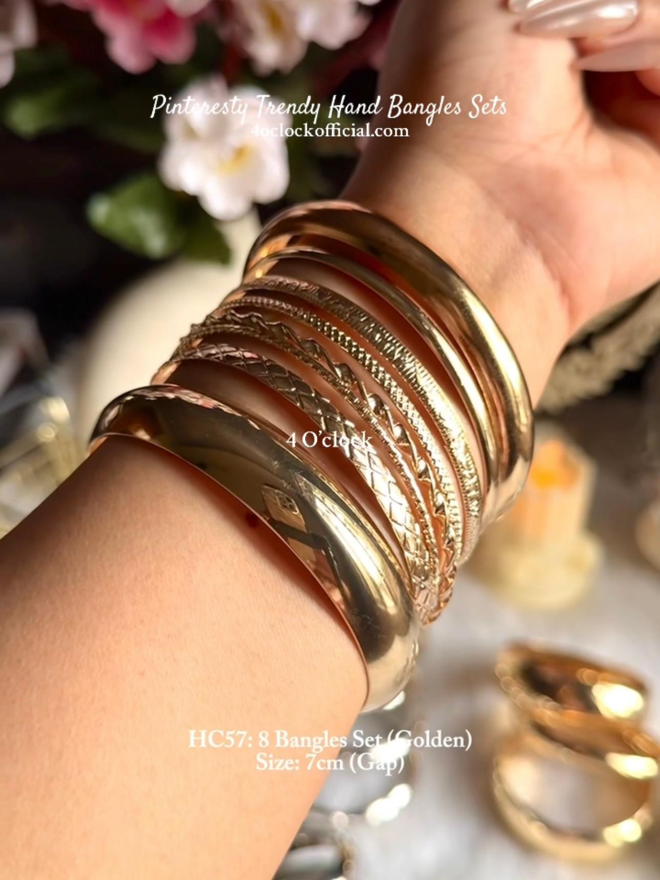 ✨HC57: Bangles Sets for Stack: 8 Bangles Sets (Golden)✨