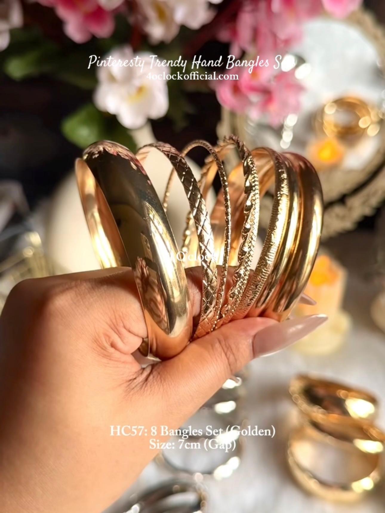 ✨HC57: Bangles Sets for Stack: 8 Bangles Sets (Golden)✨