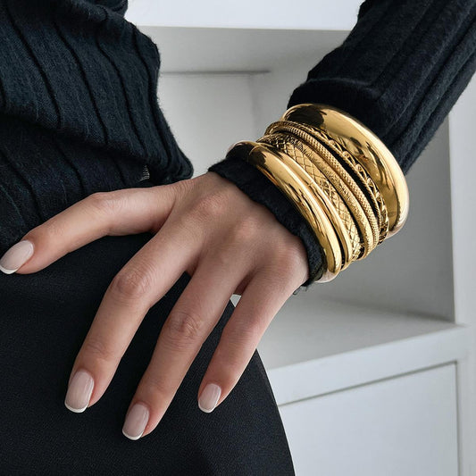 ✨HC57: Bangles Sets for Stack: 8 Bangles Sets (Golden)✨