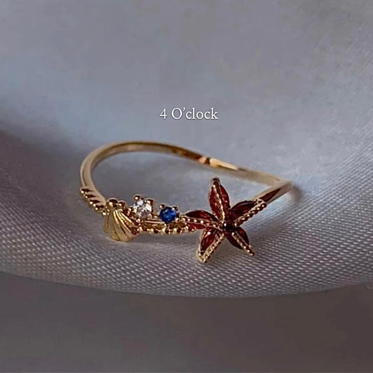 💍R143: Stainless Steel Zircon Minimalistic Finger Ring: Sea Beach (1pc) (With Box)✨