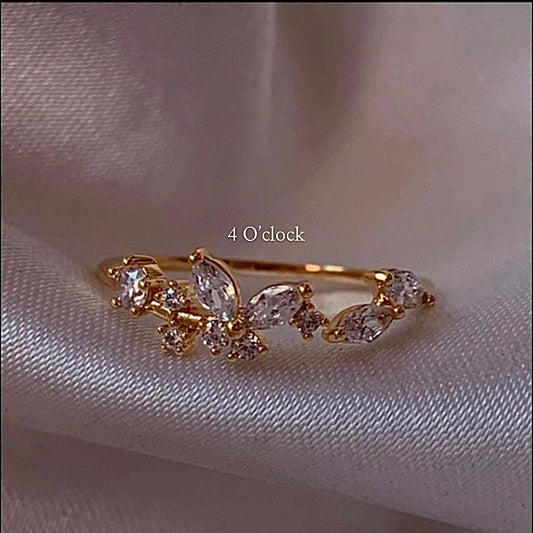 💍R145: Stainless Steel Zircon Minimalistic Finger Ring:(With Box)✨