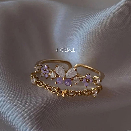 💍R152: Stainless Steel Zircon Minimalistic Finger Ring:(With Box)✨