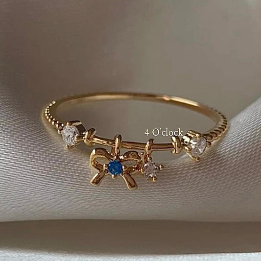 💍R161: Stainless Steel Zircon Minimalistic Finger Ring: Shiny Love Drop (With Box)✨